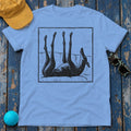 Upside Down Sleeping Greyhound T-Shirt in Carolina Blue