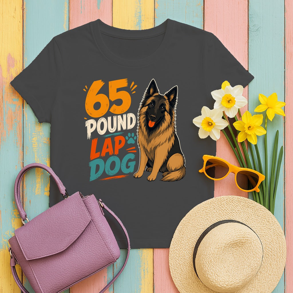 65 Pound Lap Dog Tervuren T-Shirt in Dark Heather