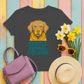 Gentle Golden Retriever Graphic T-Shirt in Dark Heather