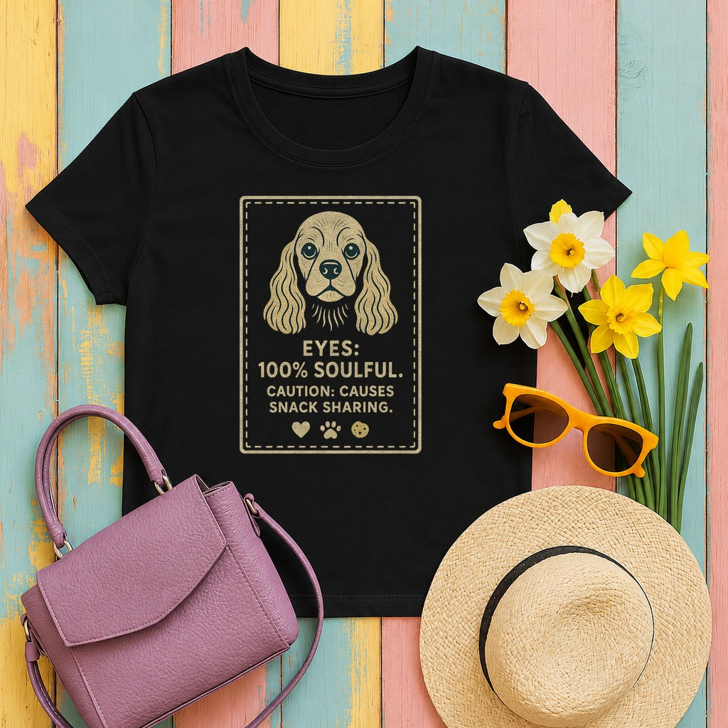 Cocker Eyes 100% Soulful Tee in Black
