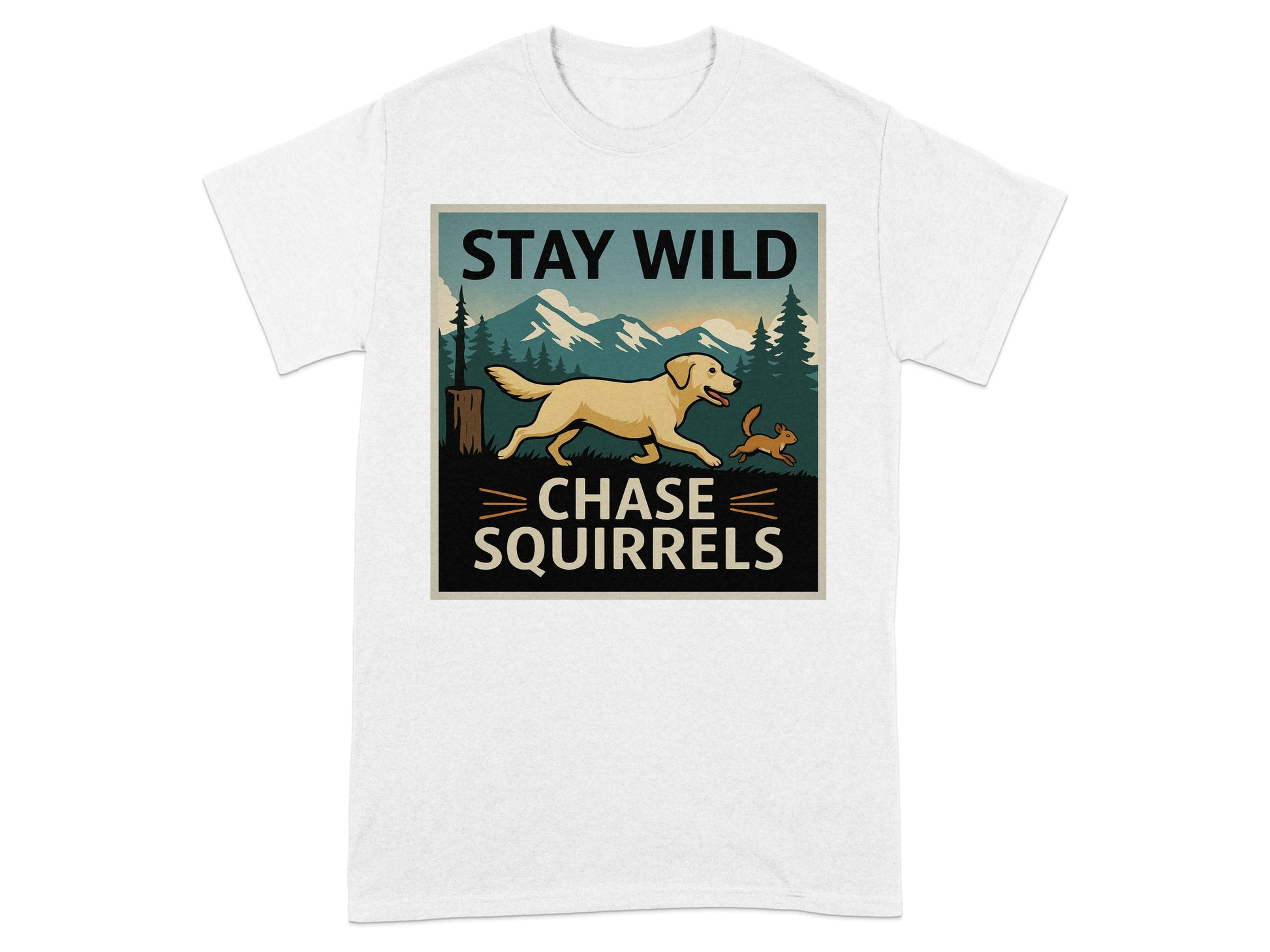 Stay Wild Chase Squirrels Graphic T-Shirt product type