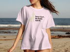 Light pink t-shirt with poodle graphic and text "Sorry I Can't. My Poodle Said No."