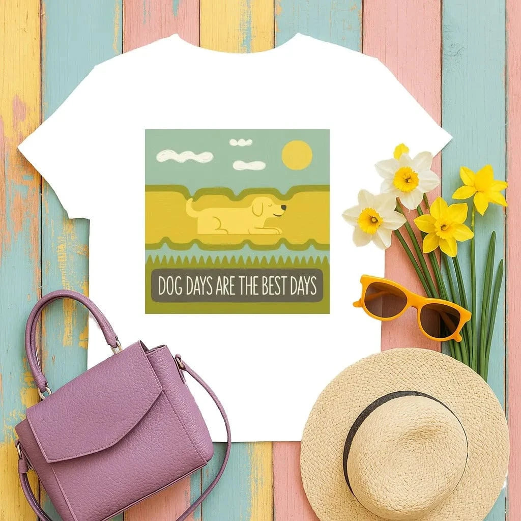 Dog Days Are The Best Days Yellow Lab T-Shirt T-shirt