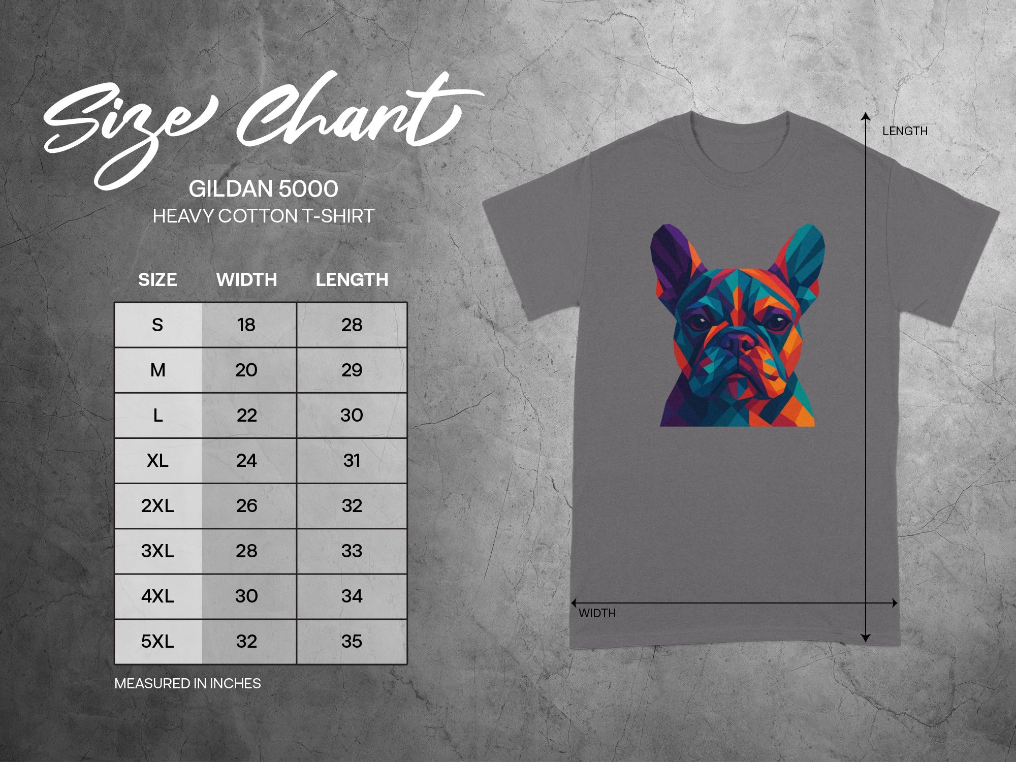 Colorful French Bulldog Graphic T-Shirt for Dog Lovers