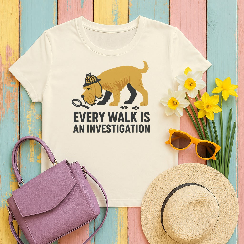 Spinone Italiano Every Walk Is an Investigation Tee in Natural