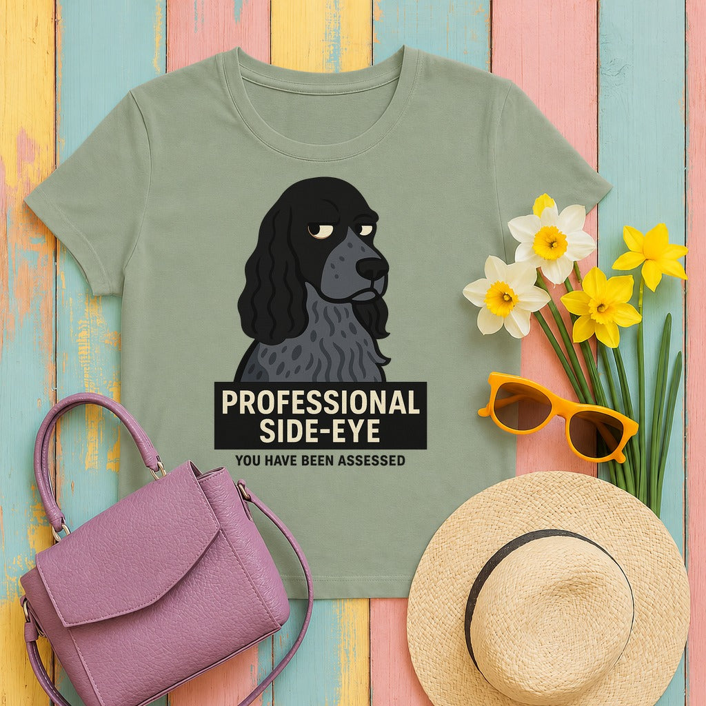 English Cocker Professional Side-Eye Tee in Sage
