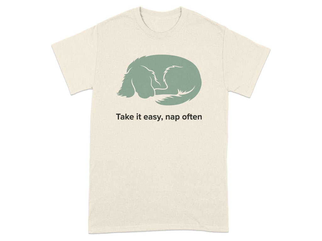 Take it easy nap often graphic T-shirt product