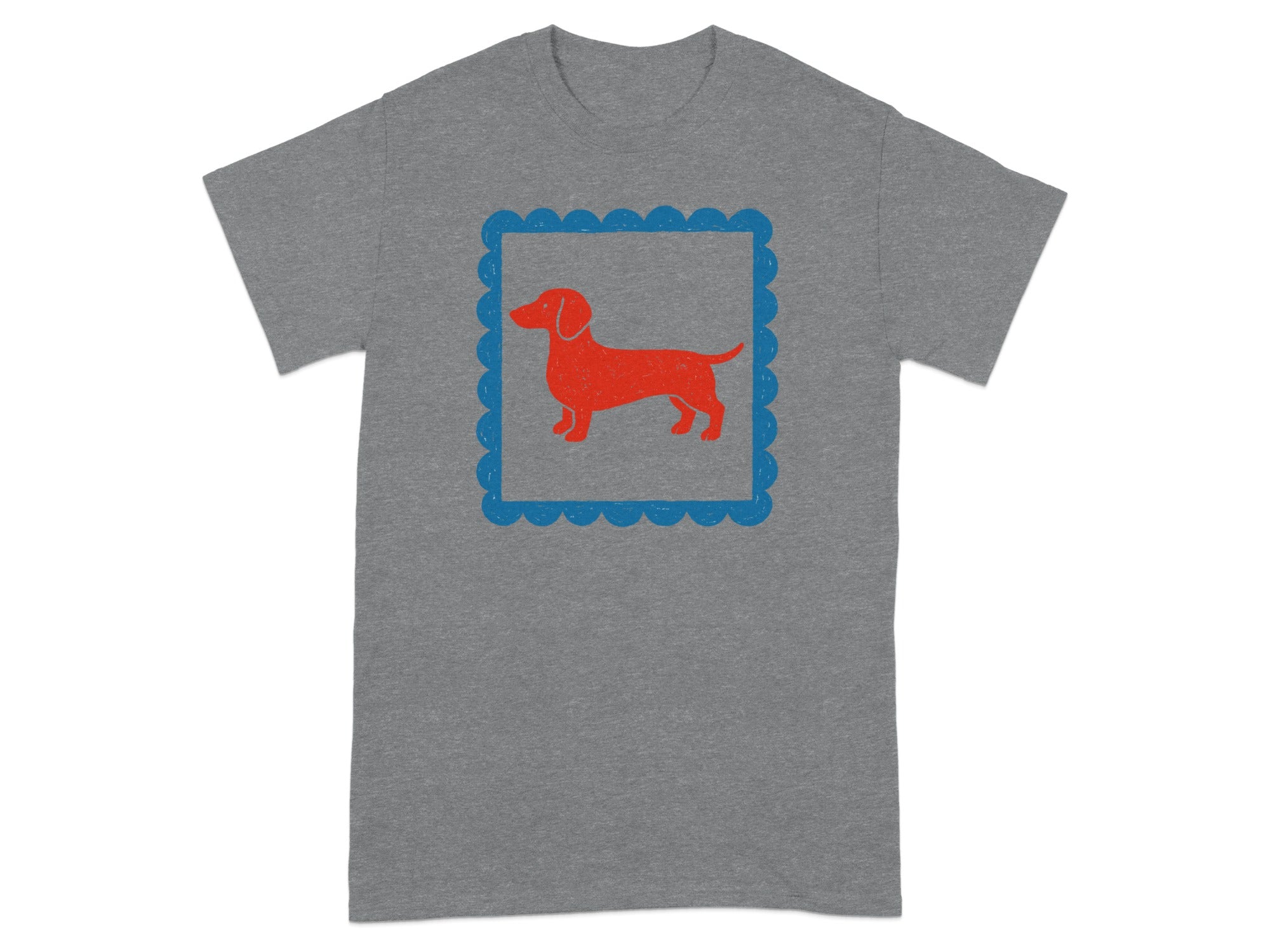 Playful Dachshund Graphic Grey T-Shirt Product