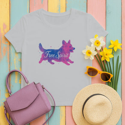 Colorful Free Spirit Dog Graphic T-Shirt product