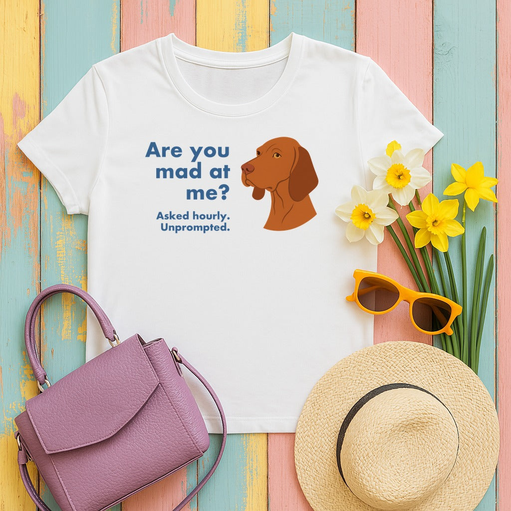 Vizsla Are You Mad at Me Tee in White