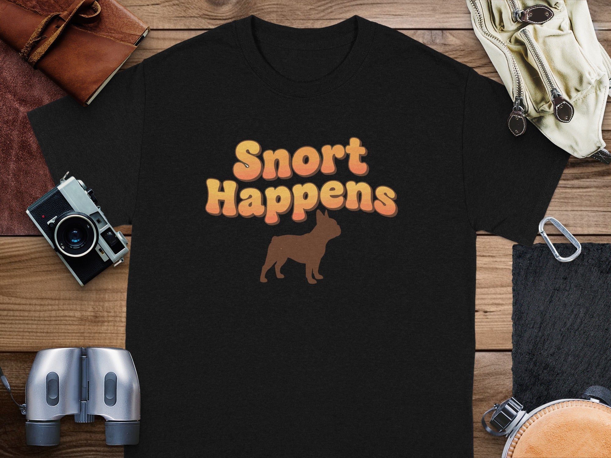 Snort Happens Funny Bulldog Tee Product