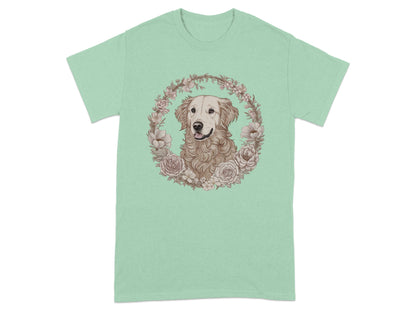 Golden Retriever Floral Graphic Tee product