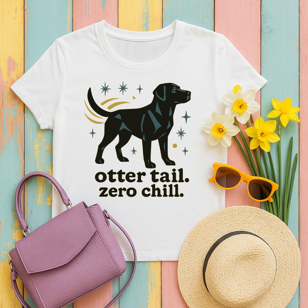 Black Lab Otter Tail Zero Chill T-shirt in White