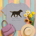 Black Lab Slow Down Enjoy Walks T-shirt in Athletic Heather