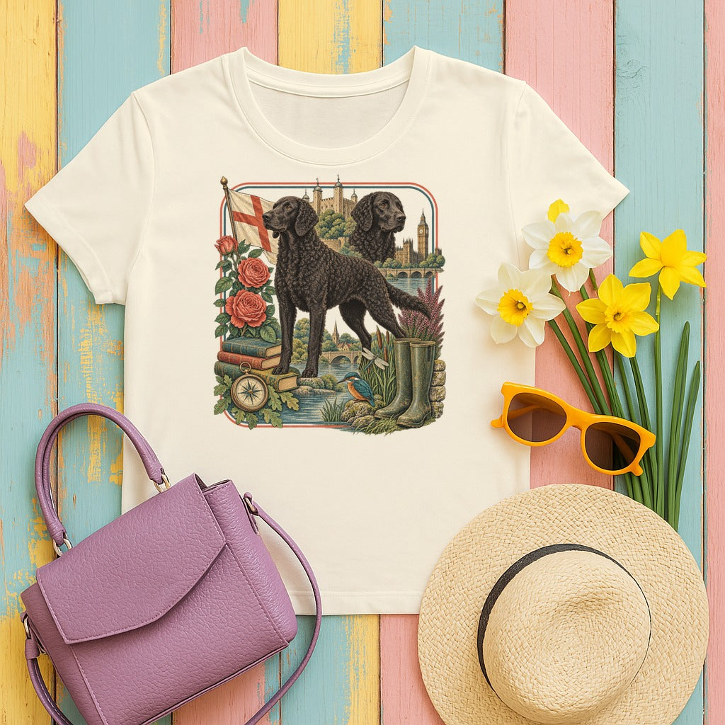 Curly-Coated Retriever England Heritage tee, Natural