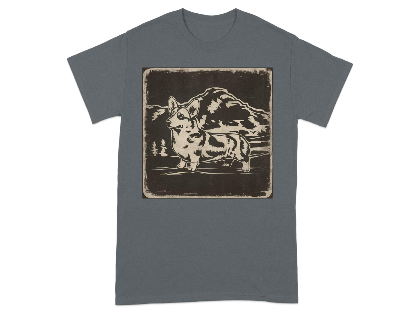 Corgi Dog Graphic Mountain Scene T-shirt product type