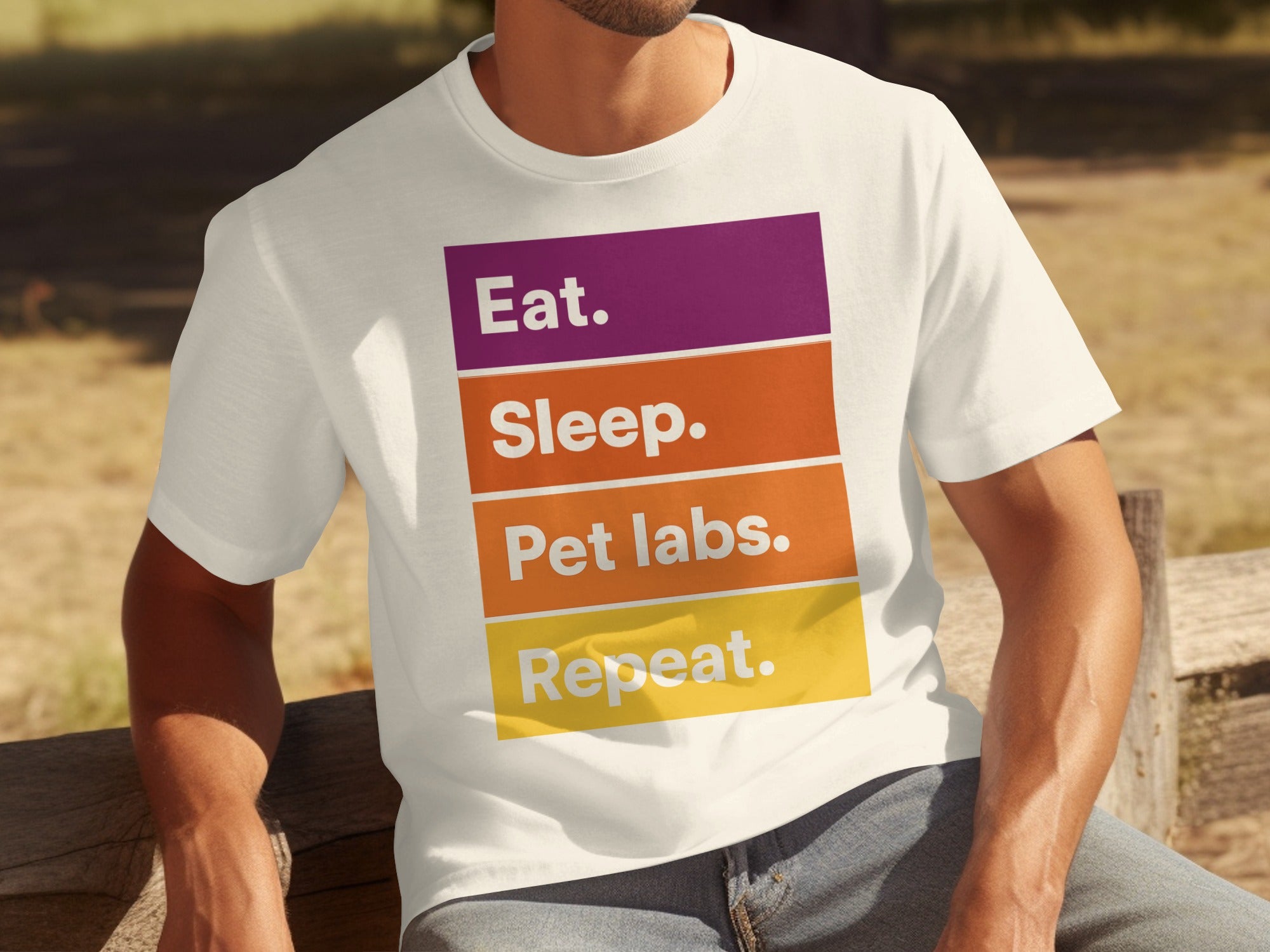 Eat Sleep Pet Labs Repeat Funny Slogan T-Shirt