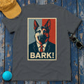 Bark Hopeful German Shepherd Patriotic Style Design Great T-Shirt in Charcoal