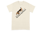 T-shirt with Beagle dog illustration and "Nose Down. Gone Forever." text.