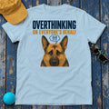 Overthinking German Shepherd T-Shirt in Light Blue