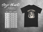 GILDAN 5000 size chart with width and length measurements for t-shirts.