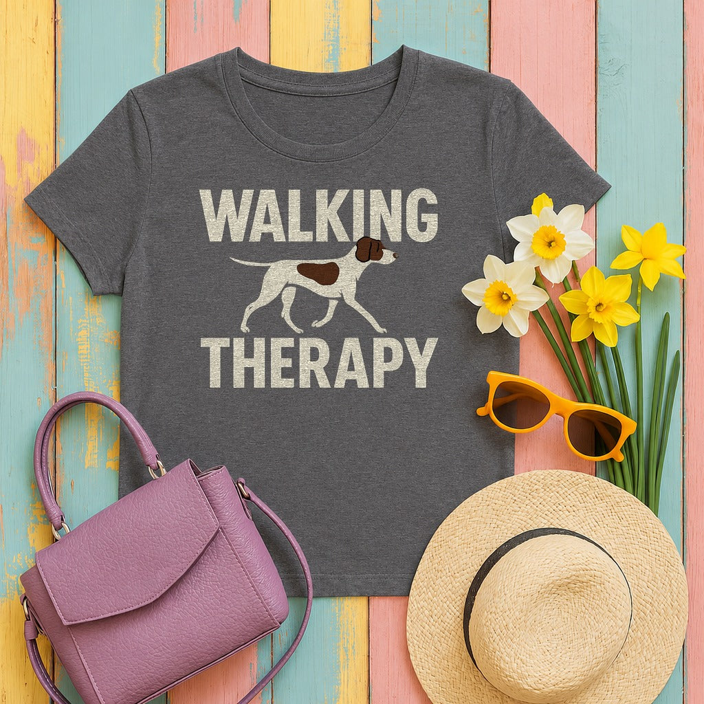 Pointer Walking Therapy T-shirt in Dark Grey Heather
