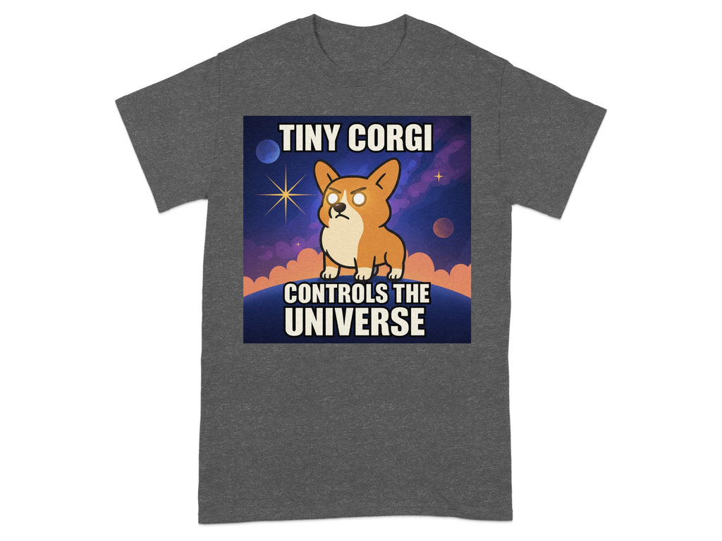 Tiny Corgi Controls the Universe Graphic T-Shirt