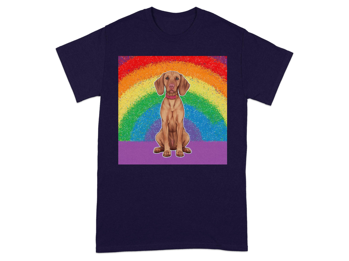 Colorful Rainbow Dog Print Graphic T-Shirt product
