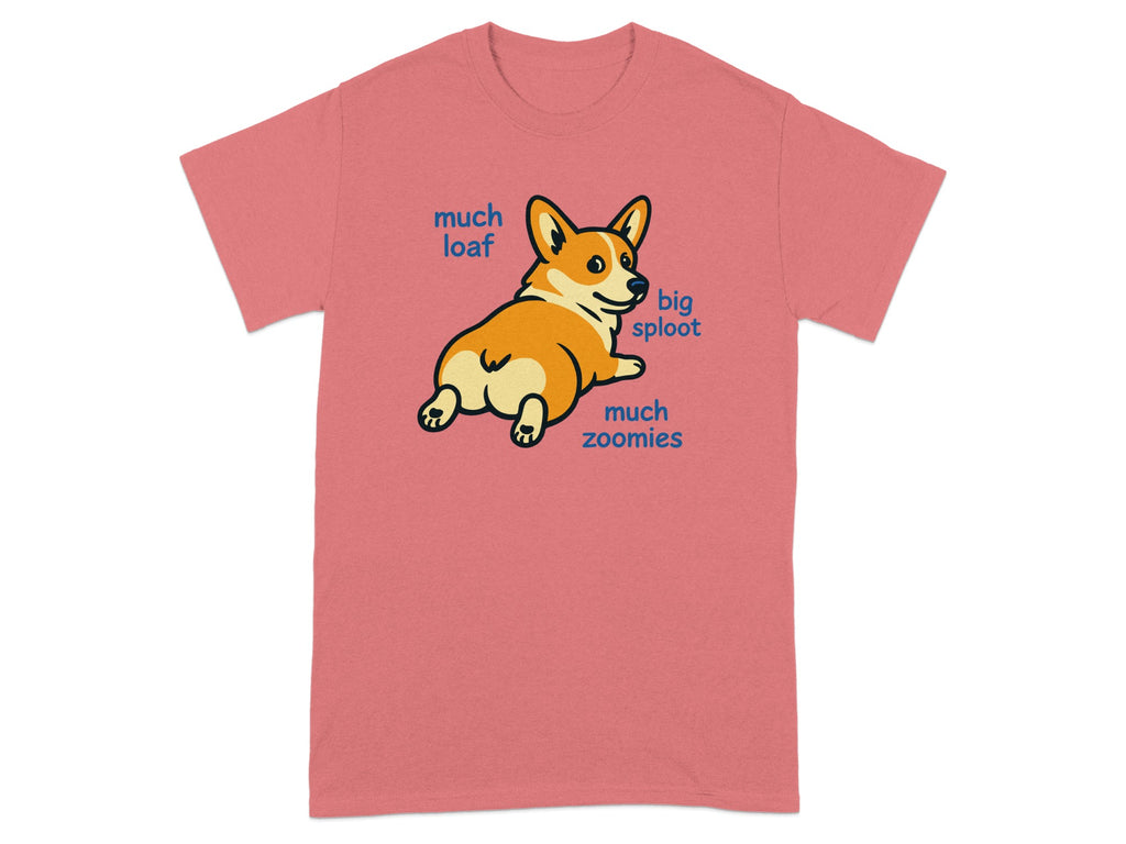 Corgi Much Loaf Big Sploot Much Zoomies T-shirt