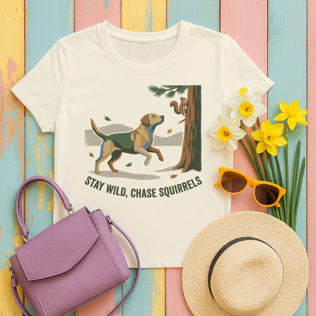 Stay Wild Lab Forest T-Shirt in Ivory