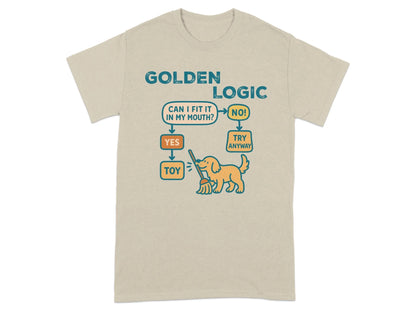 Golden Logic Can I Fit It In My Mouth Flowchart T-Shirt T-shirt