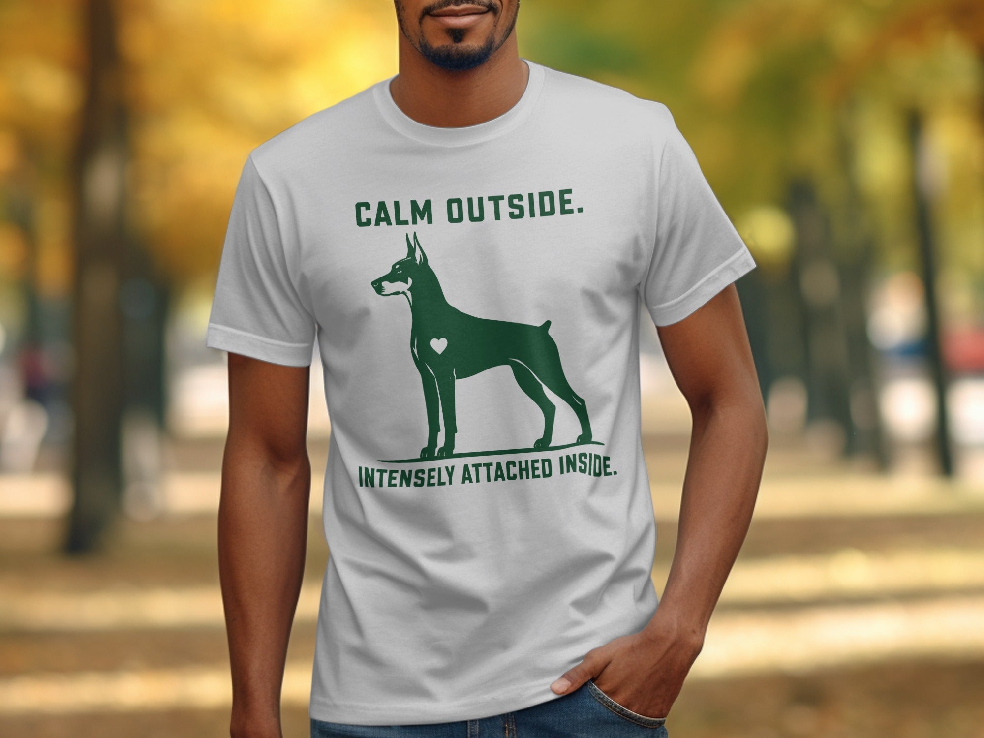 Calm Outside Doberman T-Shirt