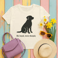Be Loyal Love Deeply Lab T-Shirt in Natural