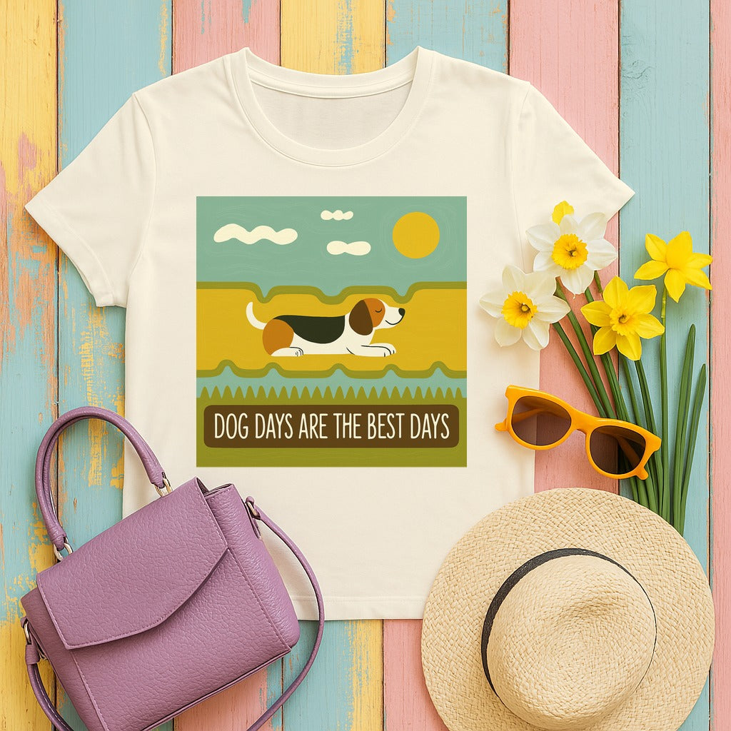 Dog Days Relaxing Beagle T-Shirt in Natural