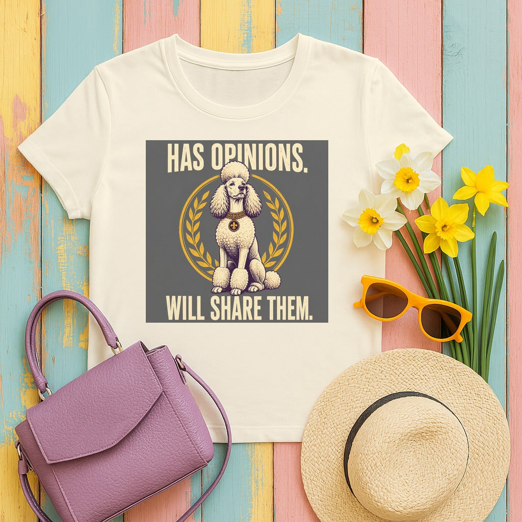 Elegant Opinions Poodle T-Shirt in Natural