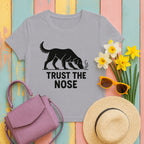 flat-coated retriever trust-the-nose tee flat lay hero
