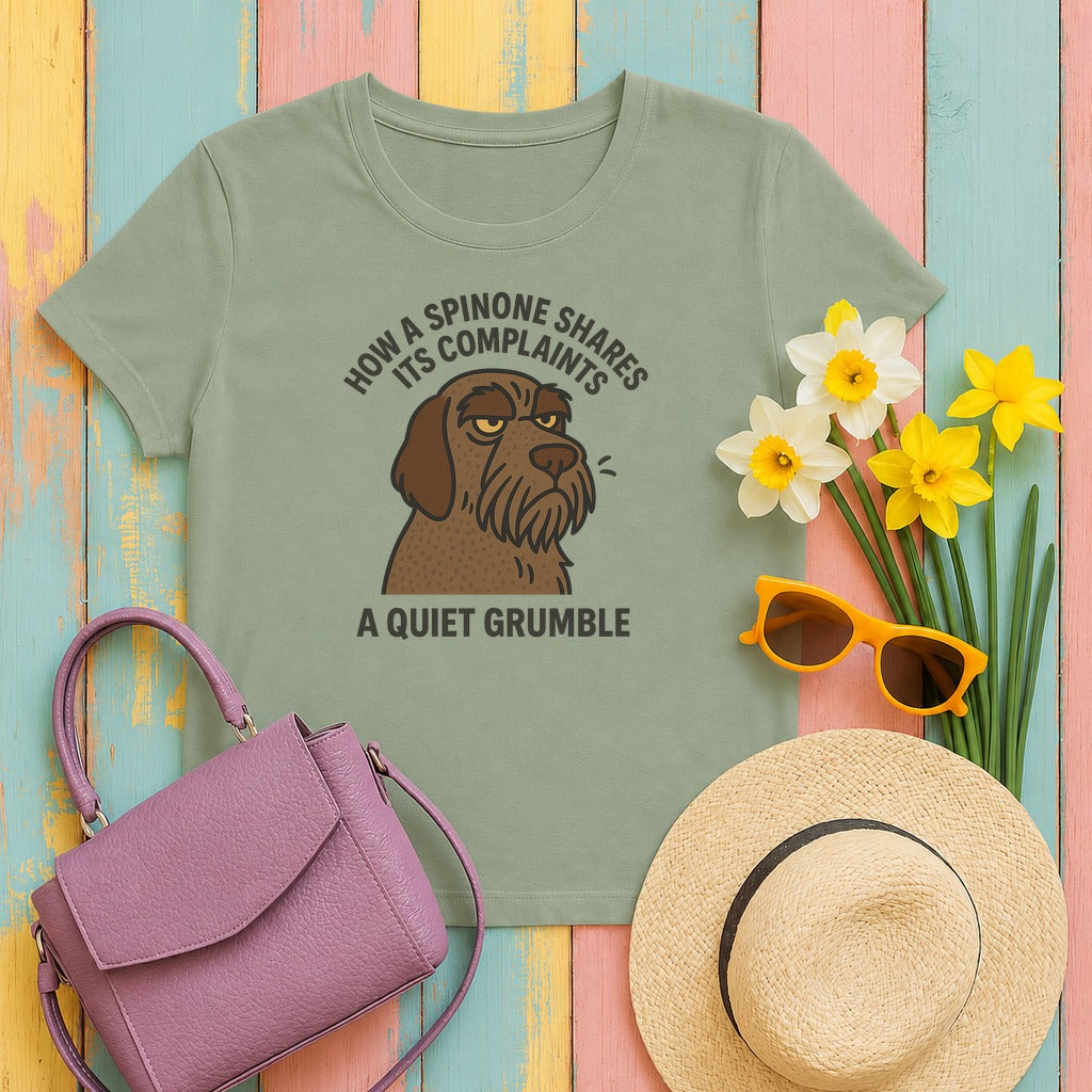 Spinone Italiano A Quiet Grumble Tee in Sage