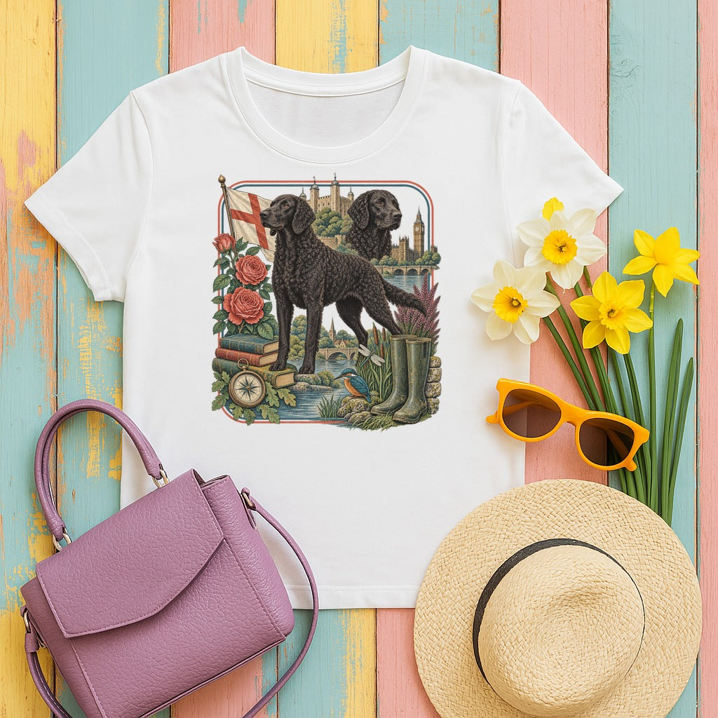 Curly-Coated Retriever England Heritage tee, White