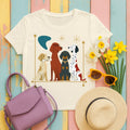 Mid-Century Setter Crew Graphic T-Shirt in Natural