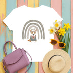 Adorable Corgi Print Rainbow Theme T-Shirt product
