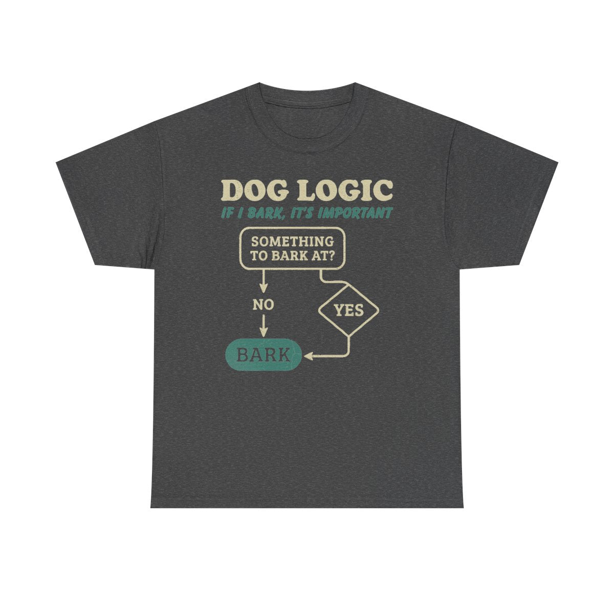 Funny Dog Logic Flowchart T-Shirt