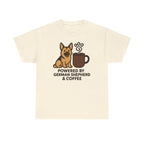 German Shepherd Coffee Power t-shirt, Natural