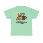 German Shepherd Coffee Power t-shirt, Mint Green