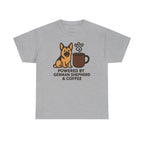 German Shepherd Coffee Power t-shirt, Sport Grey