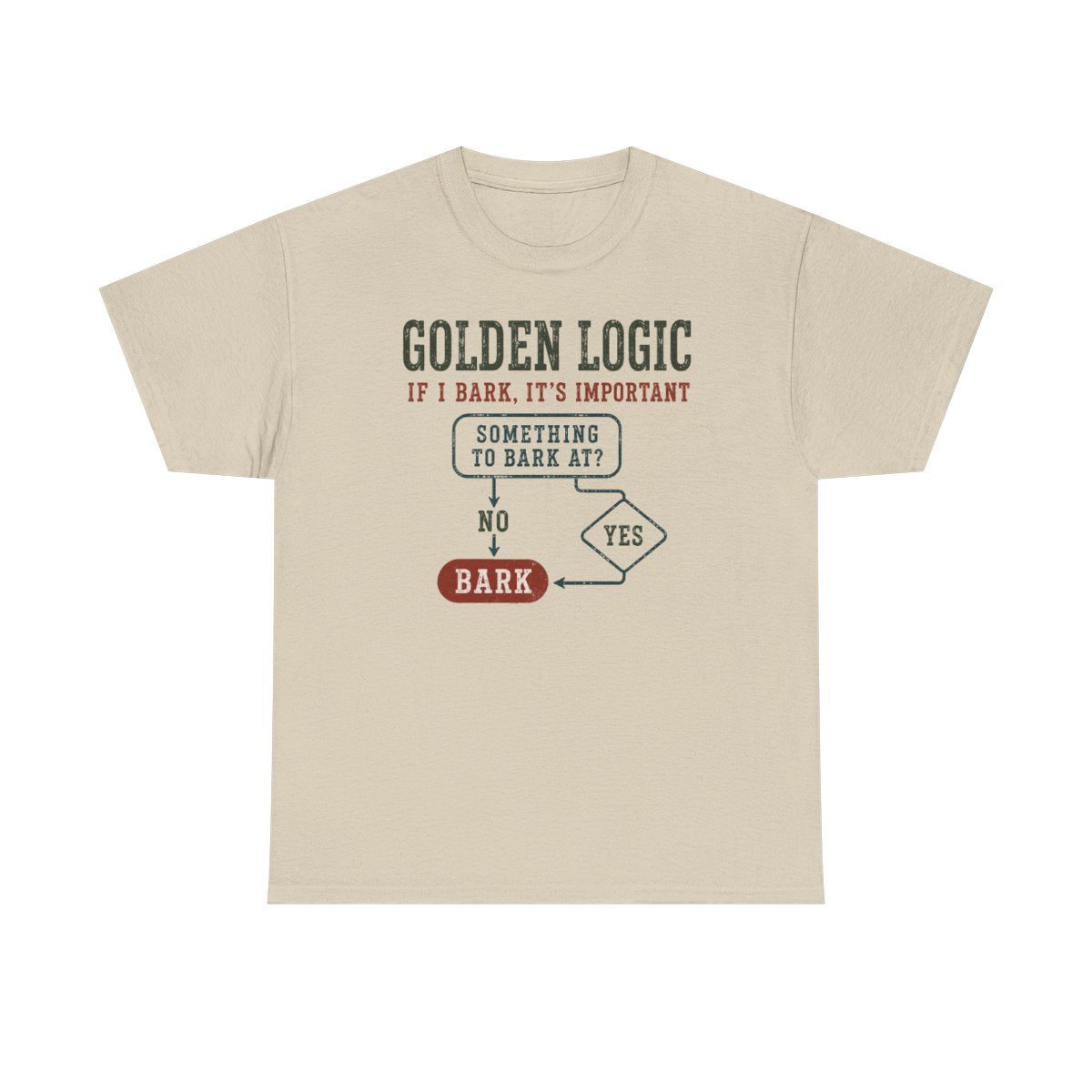 Golden Logic Bark Flowchart T-Shirt