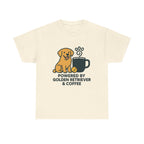 Golden Retriever & Coffee Power t-shirt, Natural