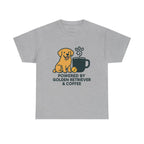 Golden Retriever & Coffee Power t-shirt, Sport Grey