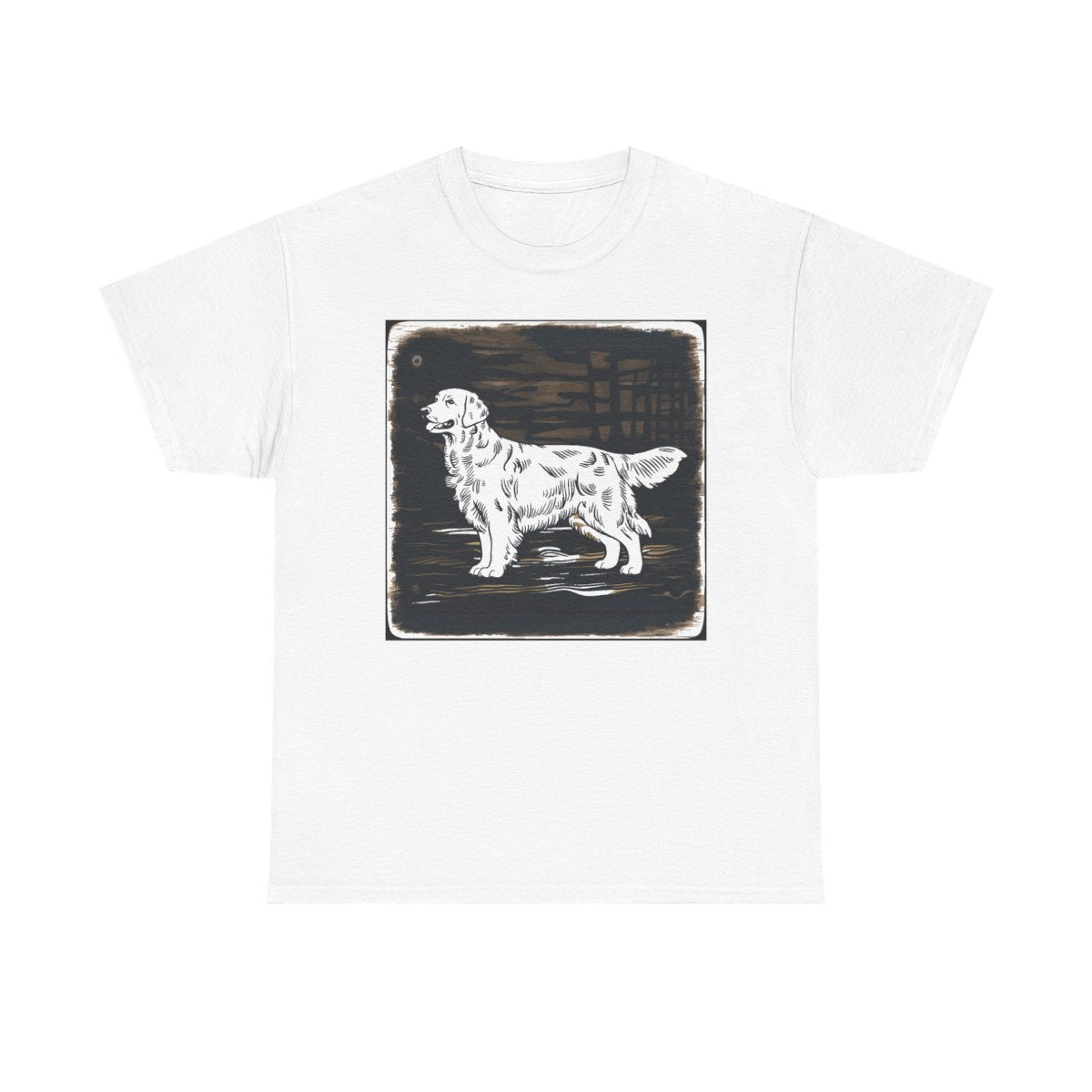 Golden Retriever Woodcut Style T-Shirts