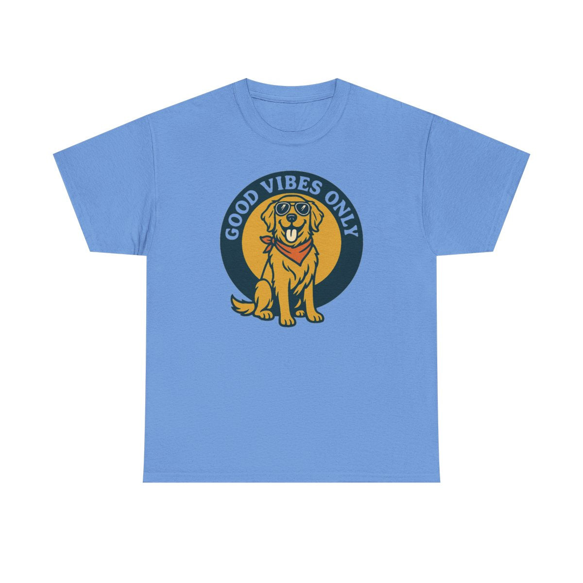 Good Vibes Only Golden Retriever With Glasses T-Shirt