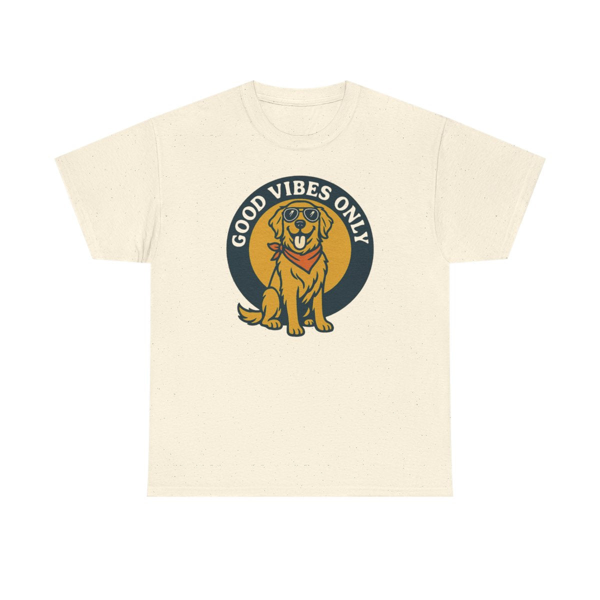 Good Vibes Only Golden Retriever With Glasses T-Shirt